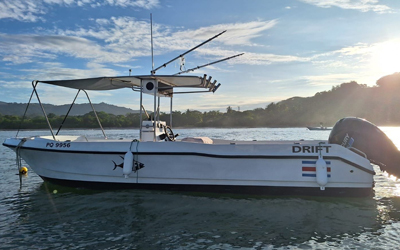 Drift boat from Playa Samara